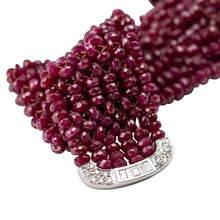 Load image into Gallery viewer, 18 Karat White Gold, Ruby and Diamond Bracelet