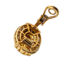 Load image into Gallery viewer, French 18 Karat Yellow Gold, Yellow Sapphire, and Diamond Ear Clips