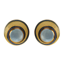 Load image into Gallery viewer, Pair of 18K Gold and Enamel Ear Clips