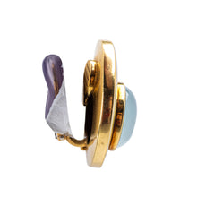 Load image into Gallery viewer, Pair of 18K Gold and Enamel Ear Clips