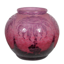 Load image into Gallery viewer, A Le Verre Francais Cameo Glass Vase