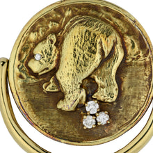 Load image into Gallery viewer, 18 karat gold and diamond pendant,  "Bull and Bear"