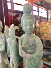 Load image into Gallery viewer, A Fine Pair of Jadeite Figures of Quanyin Chinese, Qing Dynasty