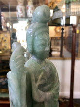 Load image into Gallery viewer, A Fine Pair of Jadeite Figures of Quanyin Chinese, Qing Dynasty