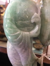 Load image into Gallery viewer, A Fine Pair of Jadeite Figures of Quanyin Chinese, Qing Dynasty