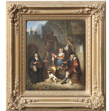 Load image into Gallery viewer, A Berlin (K.P.M.) Porcelain Plaque, circa 1880  painted with a tavern scene