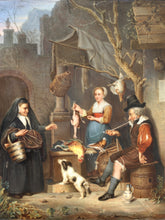 Load image into Gallery viewer, A Berlin (K.P.M.) Porcelain Plaque, circa 1880  painted with a tavern scene