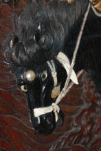 Load image into Gallery viewer, A Japanese lacquer, bone and "Root" wood screen Meiji period