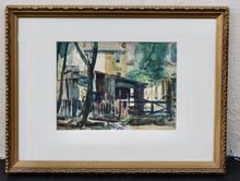 Load image into Gallery viewer, "Back Yards"  watercolor on paper, signed lower right "A P Martino"