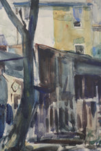 Load image into Gallery viewer, "Back Yards"  watercolor on paper, signed lower right "A P Martino"