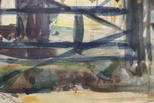 Load image into Gallery viewer, "Back Yards"  watercolor on paper, signed lower right "A P Martino"