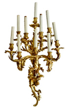 Load image into Gallery viewer, A Pair of Large Louis XV Style Ormolu Ten-Light Wall Appliques,  19th Century