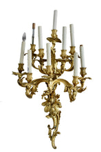 Load image into Gallery viewer, A Pair of Large Louis XV Style Ormolu Ten-Light Wall Appliques,  19th Century