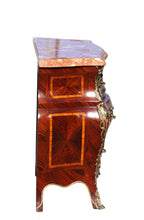 Load image into Gallery viewer, Louis XV Style Marble Top Inlaid Rosewood Petite Commode