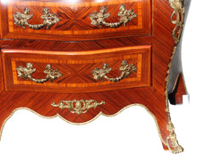 Load image into Gallery viewer, Louis XV Style Marble Top Inlaid Rosewood Petite Commode