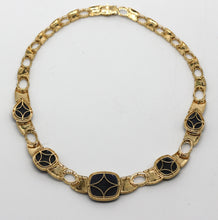 Load image into Gallery viewer, 18 Karat Gold, Sapphire, Diamond and Enamel Necklace