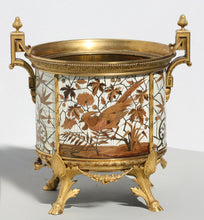 Load image into Gallery viewer, Ferdinand Duvinage (French, circa 1820–1876) A Gilt-Bronze Mounted Metal Cloisonné and Marquetry JardinièreParis, circa 1880