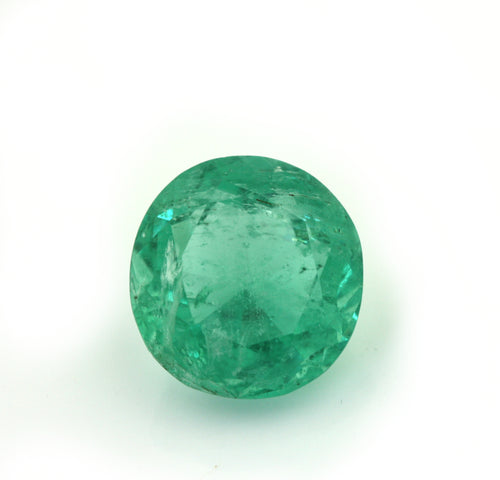 A Round Faceted Emerald