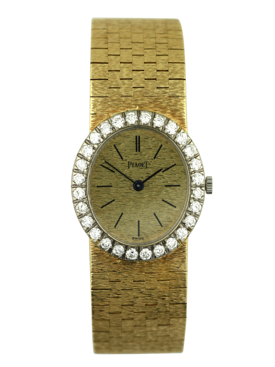 Piaget A yellow gold and diamond-set bracelet watch, Circa 1980