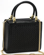 Load image into Gallery viewer, Barry Kieselstein-Cord Woven Black Leather Handbag