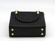 Load image into Gallery viewer, Barry Kieselstein-Cord Woven Black Leather Handbag
