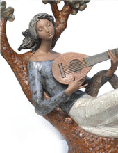 Load image into Gallery viewer, Large Lladro Figure of a Girl Playing The Mandolin