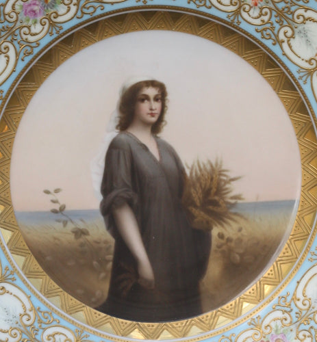 Berlin Painted and Parcel; Gilt Porcelain Cabinet Plate