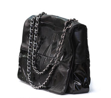 Load image into Gallery viewer, Chanel Black Leather Flap Logo Handbag