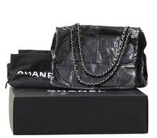 Load image into Gallery viewer, Chanel Black Leather Flap Logo Handbag