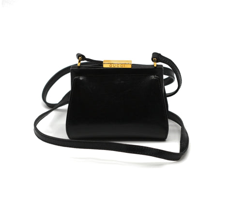 Gucci Black Leather Petite Handbag