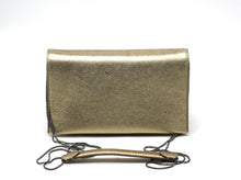 Load image into Gallery viewer, Brunello Cucinelli Gold Leather Evening Clutch