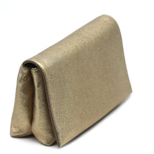 Load image into Gallery viewer, Brunello Cucinelli Gold Leather Evening Clutch