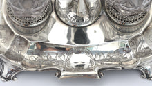 Load image into Gallery viewer, Victorian Silver and Cut-Glass Ink Standish