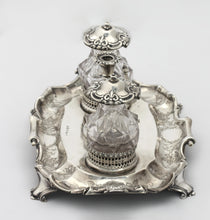 Load image into Gallery viewer, Victorian Silver and Cut-Glass Ink Standish