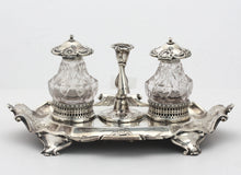 Load image into Gallery viewer, Victorian Silver and Cut-Glass Ink Standish