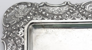 Continental Silver Rectangular Tray, Probably German