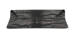 Manila Stingray Platinum Tiger Striated Clutch