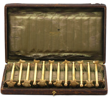 Load image into Gallery viewer, Set of Twelve Tiffany &amp; Co., 14kt. Gold and Bone Swizzle Sticks