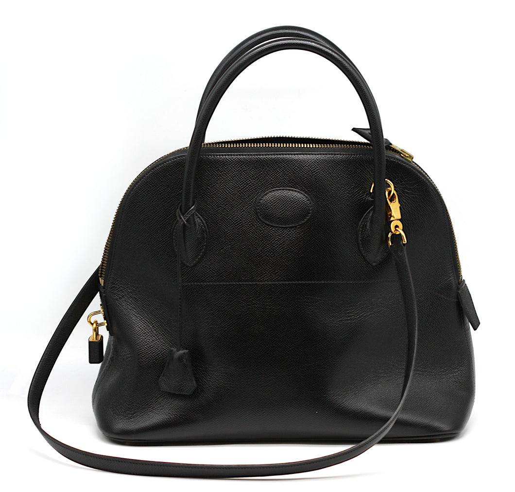 Atelier J.P. Renard Black Leather Bolide Type Handbag