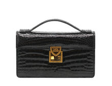 Load image into Gallery viewer, Lana Marks Black Alligator Clutch