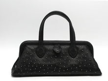 Load image into Gallery viewer, Good Lana Marks Diamond Dust Black Ostrich Handbag