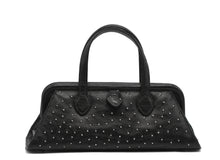 Load image into Gallery viewer, Good Lana Marks Diamond Dust Black Ostrich Handbag