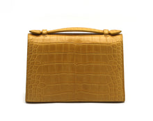 Load image into Gallery viewer, Laurent Effel Sienna Yellow Alligator Handbag