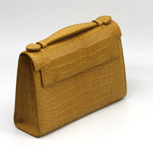 Load image into Gallery viewer, Laurent Effel Sienna Yellow Alligator Handbag