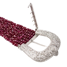 Load image into Gallery viewer, 18 Karat White Gold, Ruby and Diamond Bracelet