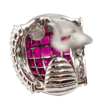 Load image into Gallery viewer, Pair of Sabbadini Ruby and Diamond Ear Clips