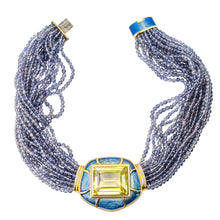 Load image into Gallery viewer, Leo de Vroomen Citrine, Enamel and Diamond Necklace, 18 Karat Gold