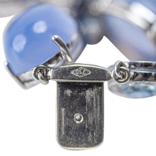Load image into Gallery viewer, 18 Karat White Gold, Chalcedony, and Diamond Bracelet