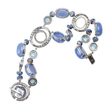 Load image into Gallery viewer, 18 Karat White Gold, Chalcedony, and Diamond Bracelet