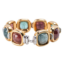 Load image into Gallery viewer, FOPE  Multi-Color Tourmaline &amp; Diamond 18K Gold Bracelet